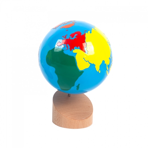 Kids Learning Wooden Montessori Educational Map Geography Toys Globe Of Land And Water