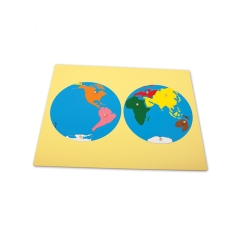 Satrlink Montessori Geography Learning Toy Early Teaching Wooden World Map Jigsaw Puzzle