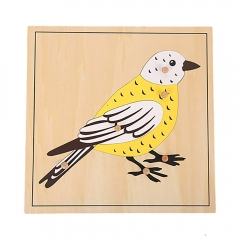 Montessori Wooden Toys For Kids Learning Biology Toys Montessori Mdf Bird Puzzle