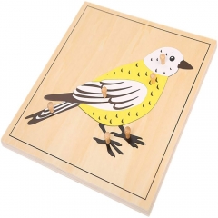 Montessori Wooden Toys For Kids Learning Biology Toys Montessori Mdf Bird Puzzle