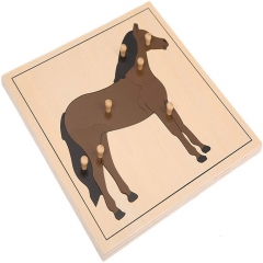 Satrlink Early Baby Montessori Set Science Intelligence Puzzle Animalss Toys Horse Puzzle