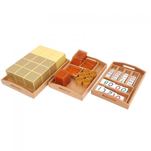 Wholesale Baby Educational Learning Toys Montessori Golden Beads Set For Children