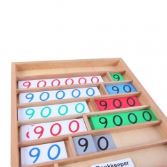 High Quality Children Beech Wooden Montessori Mathematic Educational Toys Bank Game