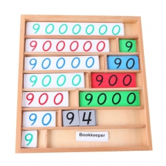 High Quality Children Beech Wooden Montessori Mathematic Educational Toys Bank Game