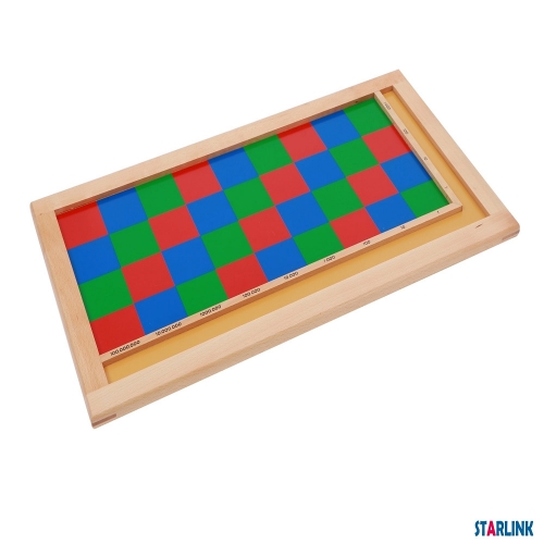High Quality Beech Wooden Learning Educational Toys Montessori Mathmatic Checker Board