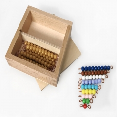 Montessori Math Materials Kids Educational Toys Beads For Ten Board With Box