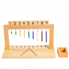 Montessori Hanger For Color Bead Stairs With Beads Montessori Math Mathematics Educational Materials Learning Tools