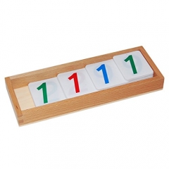 Montessori Mathmatic Educational Toy For 3 Years Old Large Pvc Number Cards With Box(1-9000)