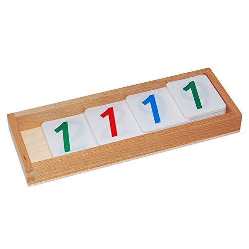 Montessori Mathmatic Educational Toy For 3 Years Old Large Pvc Number Cards With Box(1-9000)