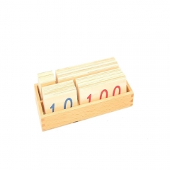 Baby Montessori Equipment Teaching Aids Materials Toy Wooden Number Cards With Box (1-9000)