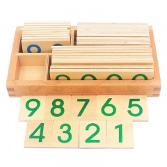 Montessori Teaching Toys 1-9000 Wooden Small Number Cards With Box Kids Educational Wooden Toy