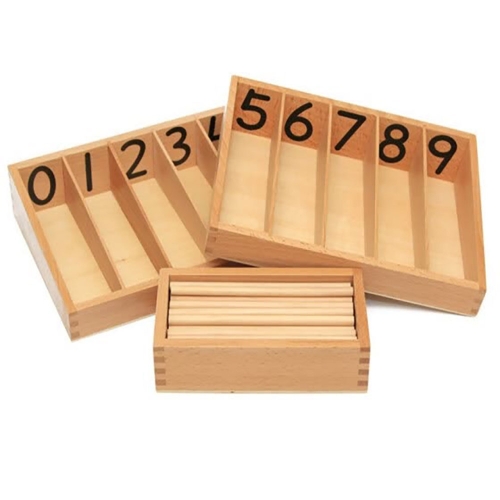 Starlink Montessori Material Learning Machine Math Toys Handle Wooden Spindle Box