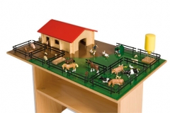 Starlink Early Teaching Children Kindrgarten Montessori Toy Farm Set With Farm Animals