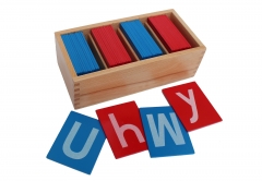 Baby Toy Montessori Material Red And Blue Sand Alphabet Board Letters Early Education Toys