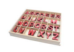 Wooden Language Learning Educational Toys Montessori Small Movable Alphabet For Preschool