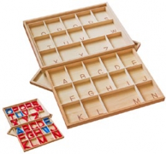 Starlink Kids Learning Wooden Montessori Educational Capital Case Alphabet Toys Large Movable Alphabet
