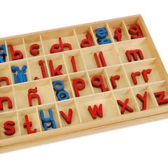 Starlink Kids Learning Wooden Montessori Educational Alphabet Toys Large Lower Case Movable Alphabet