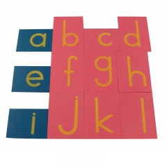 Montessori materials wooden toys Sandpaper Letters lower Case Print With Box