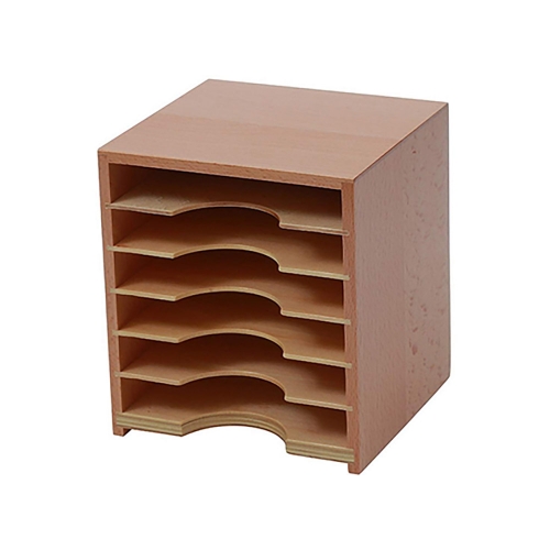 Montessori Materials Cabinet for Geometric Form Cards and Leaf Cards 6 Shelves Montessori Toys