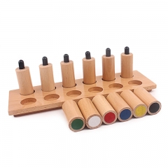 Baby Wooden Intelligence Toys Education Wooden Educational Montessori Pressure Cylinders