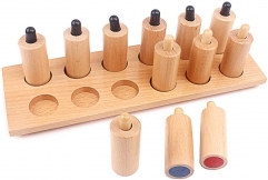 Baby Wooden Intelligence Toys Education Wooden Educational Montessori Pressure Cylinders