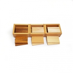 New Wooden Educational Montessori Sensorial Toys for Children Baric Tablets with Box