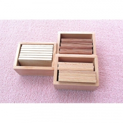 New Wooden Educational Montessori Sensorial Toys for Children Baric Tablets with Box