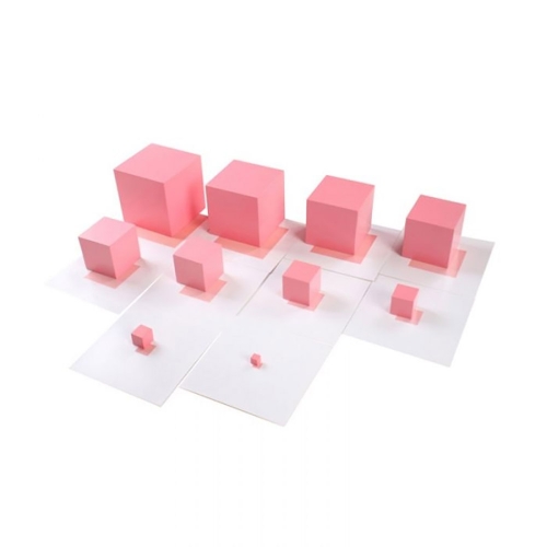 Montessori Educational Toys Kids Cards Teaching Material Montessori Toys Pink Tower Control Chart card