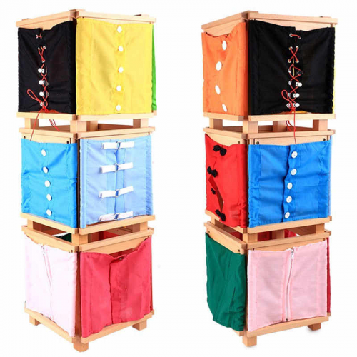 StarLink Wholesale Wooden Education Montessori Toys Dressing Frame stand for 12 frames Montessori Materials