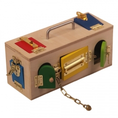 Baby Wooden Educational Toys For Montessori Material Lock Box Exercises Montessori Toys