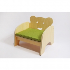 Preschool Kids Wooden Chair Montessori Childcare Furniture Kids Cute Wooden Plywood Bear Chair For Kids