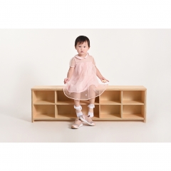 Kindergarten Wooden Shoe Cabinet Nursery Classroom Montessori Furniture Kids Wooden Shoes Cabinet Storage