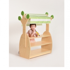 Kids Role Play Furniture Kids Wooden Selling Store Montessori Cabinet Shelf Kids Storage Shelf Montessori