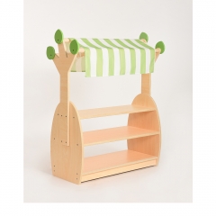 Kids Role Play Furniture Kids Wooden Selling Store Montessori Cabinet Shelf Kids Storage Shelf Montessori
