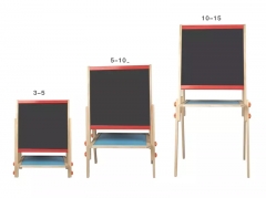 Montessori Large Wooden Learning Easel Stand Double Sided Adjustable Easel Standing Drawing Board For Kids