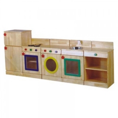 Starlink 2022 New Style Kids Wooden Kitchen Furniture Role Play Toy Kitchen Play Set