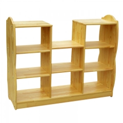 Modern Wood Preschool Furniture For Kids Wooden Storage Cabinet With Wheels For Preschool