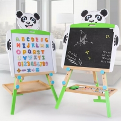 Popular Panda Design Magnetic Drawing Board Kids Learning Wooden Easel Toys