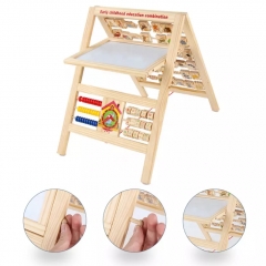 Montessori Wooden Toy Early Educational Childhood Drawing Board Kids Wooden Easel For Learning