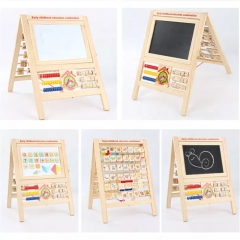 Kids Drawing Board Set Kids Wooden Toy Educational Learning Easel Toy Infant And Toddler Drawing Board