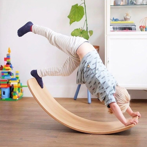 Montessori Wooden Balance Board For Toddlers Toy Practicing Balance Rocking Toys Indoor Kids Balance Board
