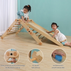 Indoor Playground Montessori Climber Pickler Triangle Gym Wooden Toddler Climbing Frame