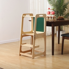 Adjustable Foldable Kids Wooden Hands Washing Stool Montessori Learning Tower Children Kitchen Helper For Home