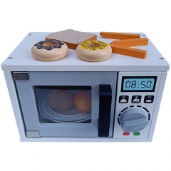 Wooden Microwave Toys Simulation Pretend Play Infant Educational Kitchen Toys Play House Toys