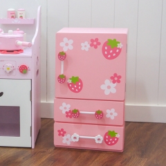 Kids Wooden Kitchen Toy Furniture Toy Diversity Refrigerator Model Pretend Games Furniture Toy Set For Kids