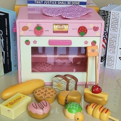 Pretend Children Play House Toys Kids Play Kitchen Set Simulation Wooden Oven Kitchen Play Toys