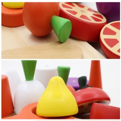 Wooden Fruit Cutting Toys Children's Educational Early Childhood Kitchen Play House Toy Teaching
