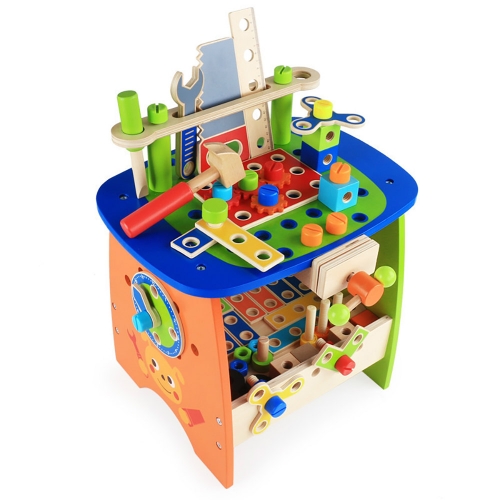 Montessori Wooden Tool Workbench Toddler Workshop Set Pretend Playhouse Toys For Kids