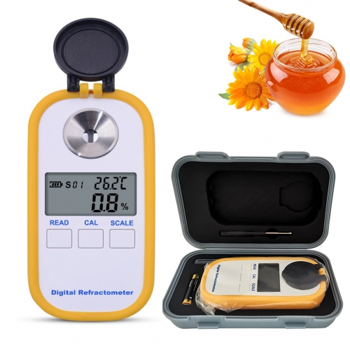 DR-301 0-90%Brix Be 33-48Be 5-38% Water Honey Digital Refractometer for Bee Beekeeping Analyzer