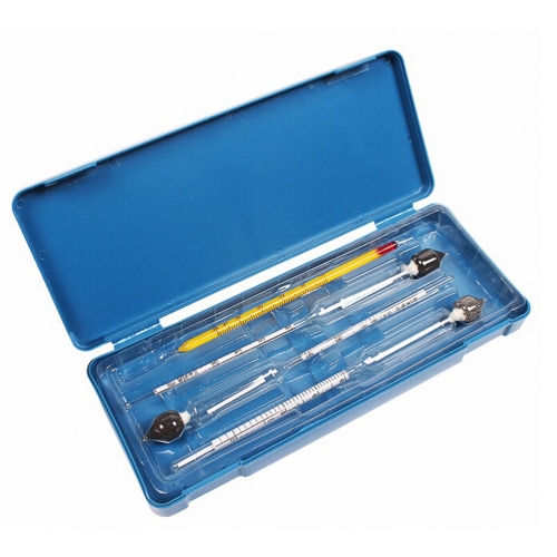 HB-HT4in1 3pcs Alcohol Hydrometer +1pcs Glass Thermometer plastic box Set Tools for Home Brewing Making Wine spirit